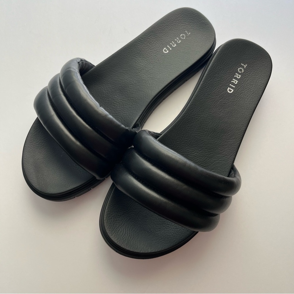 Torrid Casual Flatform Slides 11WW Slip On Comfort Puff Sandals